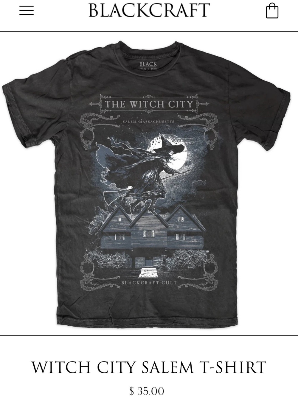 Blackcraft Cult The Witch City' Graphic Tee - Black - Picture 4 of 4